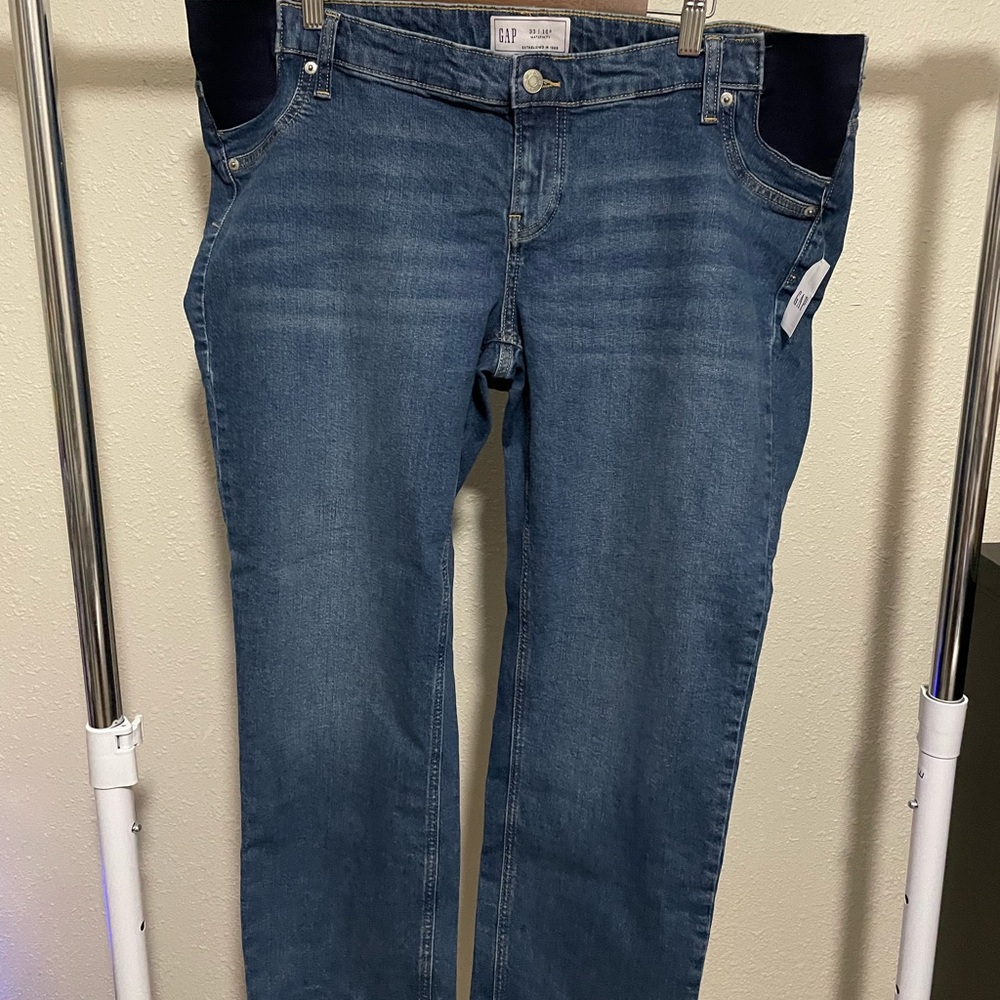 Maternity Inset Panel Straight Jeans